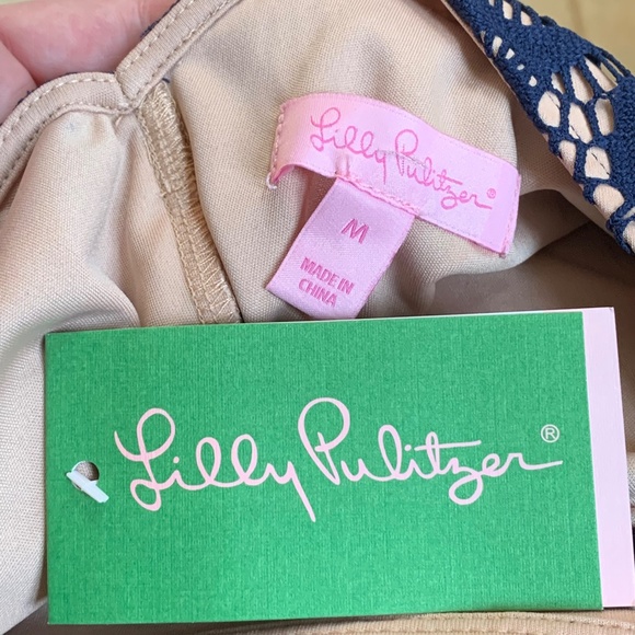 Lilly Pulitzer Womens M Navy Lace Cocktail Dress Elegant Classic Sophisticated - Picture 10 of 16